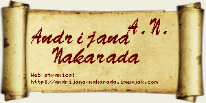 Andrijana Nakarada vizit kartica
